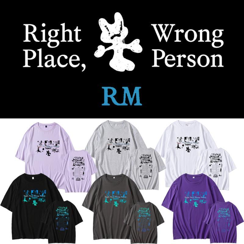 CAMISETA RM "RIGHT PLACE WRONG PERSON" 100% ALGODÃO