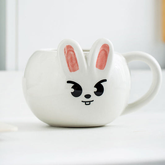 TAZA DE CERÁMICA PINTADA A MANO CON LA MARCA LEEBIT DE STRAY KIDS