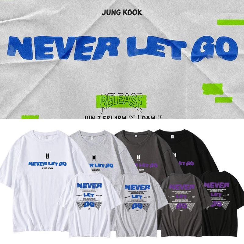 CAMISETA "NEVER LET GO" JK BTS FESTA 2024 100% ALGODÃO