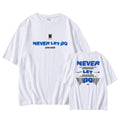 CAMISETA "NEVER LET GO" JK BTS FESTA 2024 100% ALGODÃO