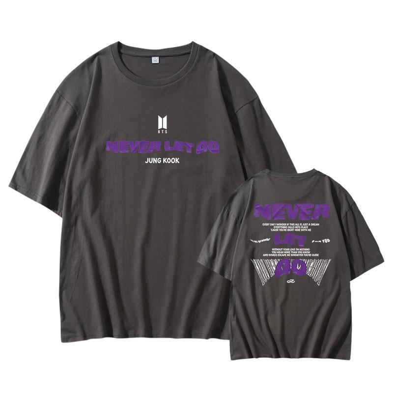 CAMISETA "NEVER LET GO" JK BTS FESTA 2024 100% ALGODÃO