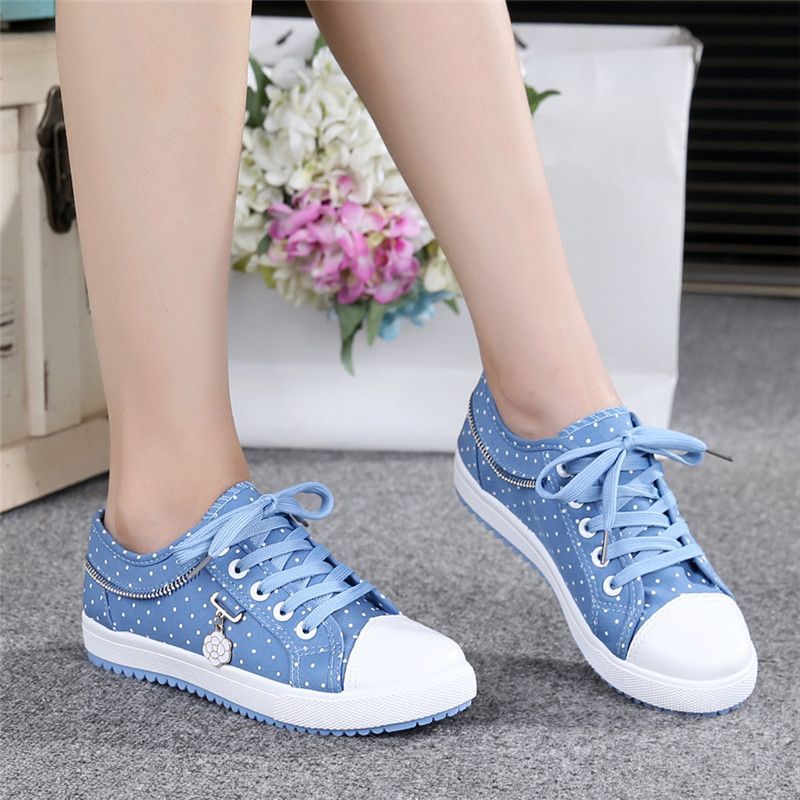 WOMEN'S POÁ SNEAKERS (light blue/navy blue)