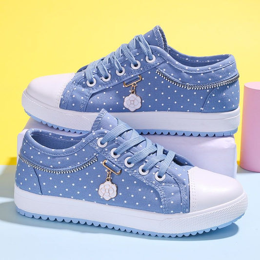 WOMEN'S POLKA DOT SNEAKERS (light blue/navy blue - 4 different models)