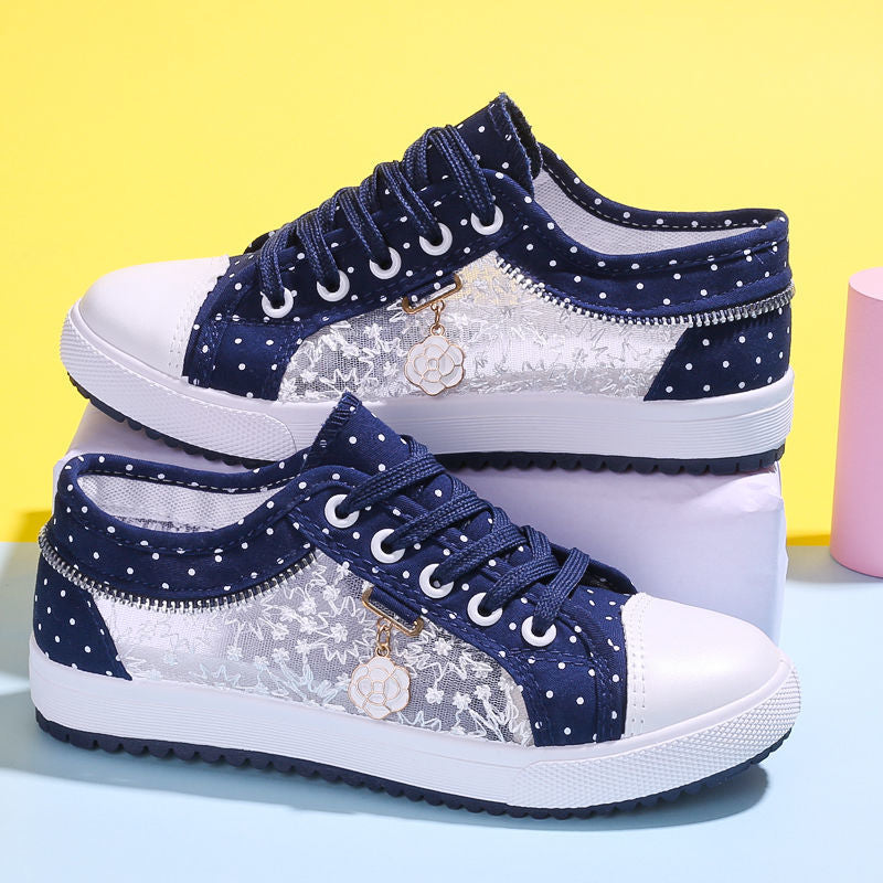 SNEAKERS POÁ PARA MUJER (azul claro/azul marino)