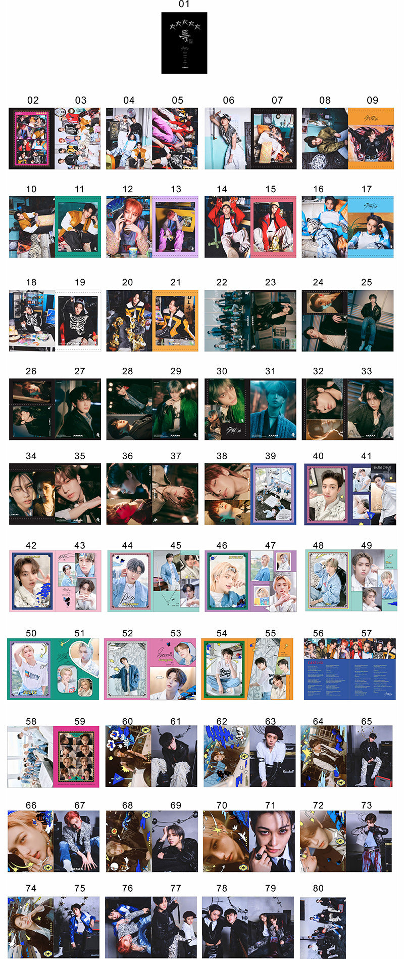 KITS DIVERSOS - STRAY KIDS 80 PCS (FOTOBOOK+VÁRIOS OUTROS ITENS)