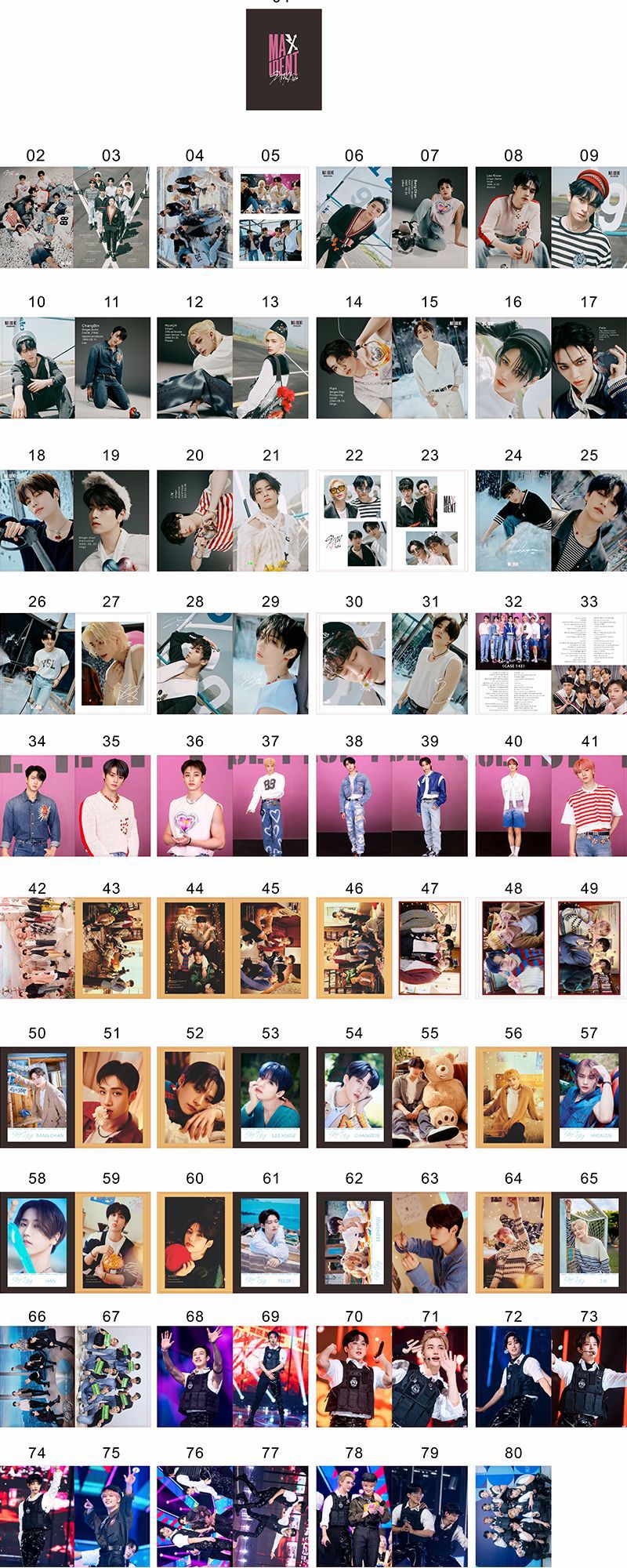 KITS DIVERSOS - STRAY KIDS 80 PCS (FOTOBOOK+VÁRIOS OUTROS ITENS)