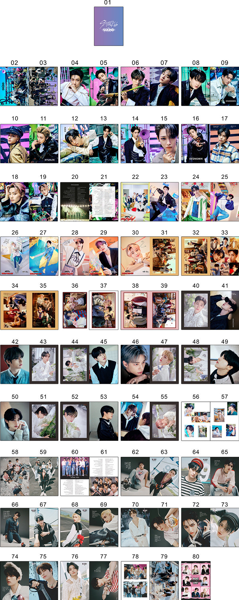 KITS DIVERSOS - STRAY KIDS 80 PCS (FOTOBOOK+VÁRIOS OUTROS ITENS)