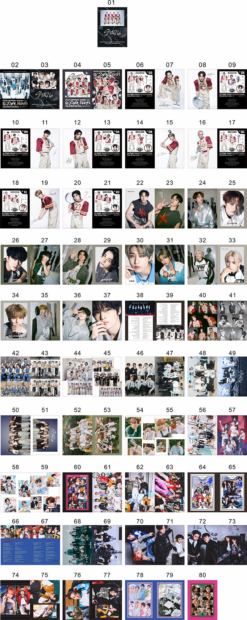 KITS DIVERSOS - STRAY KIDS 80 PCS (FOTOBOOK+VÁRIOS OUTROS ITENS)