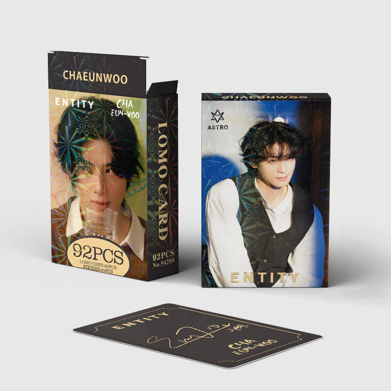 KITS CHA EUN WOO - 92 PÇS (60 PHOTOCARDS + 32 ADESIVOS)