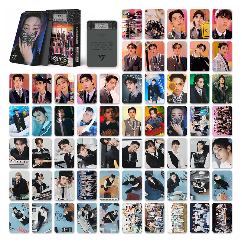 KIT 92 PÇS (60 PHOTOCARDS + 32 ADESIVOS) SEVENTEEN