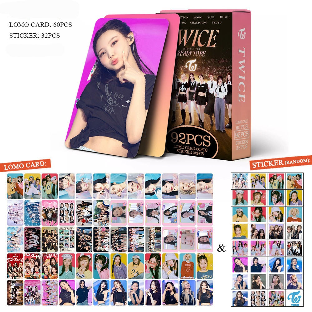 KIT TWICE READY TO BE - 92 PÇS (60 PHOTOCARDS + 32 ADESIVOS)