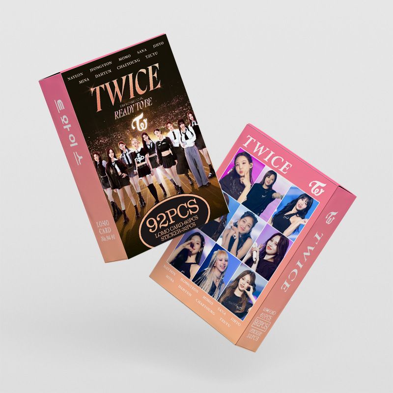 KIT TWICE READY TO BE - 92 PÇS (60 PHOTOCARDS + 32 ADESIVOS)