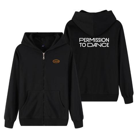 SUDADERA BTS PERMISO PARA BAILAR (negro/blanco)