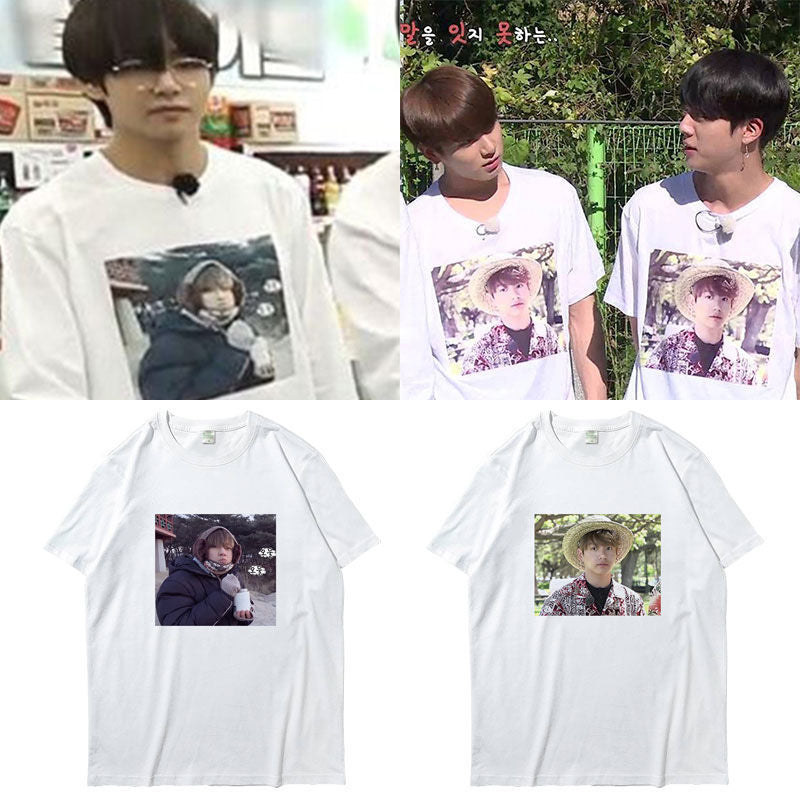 CAMISETAS BTS 100% ALGODÃO (branca e preta)