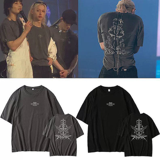 CAMISETAS STRAY KIDS DOMIN ATE TOUR 2024 100% ALGODÃO