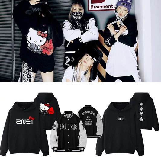 SUDADERAS Y ABRIGO UNIVERSITARIO 2NE1 WELCOME BACK