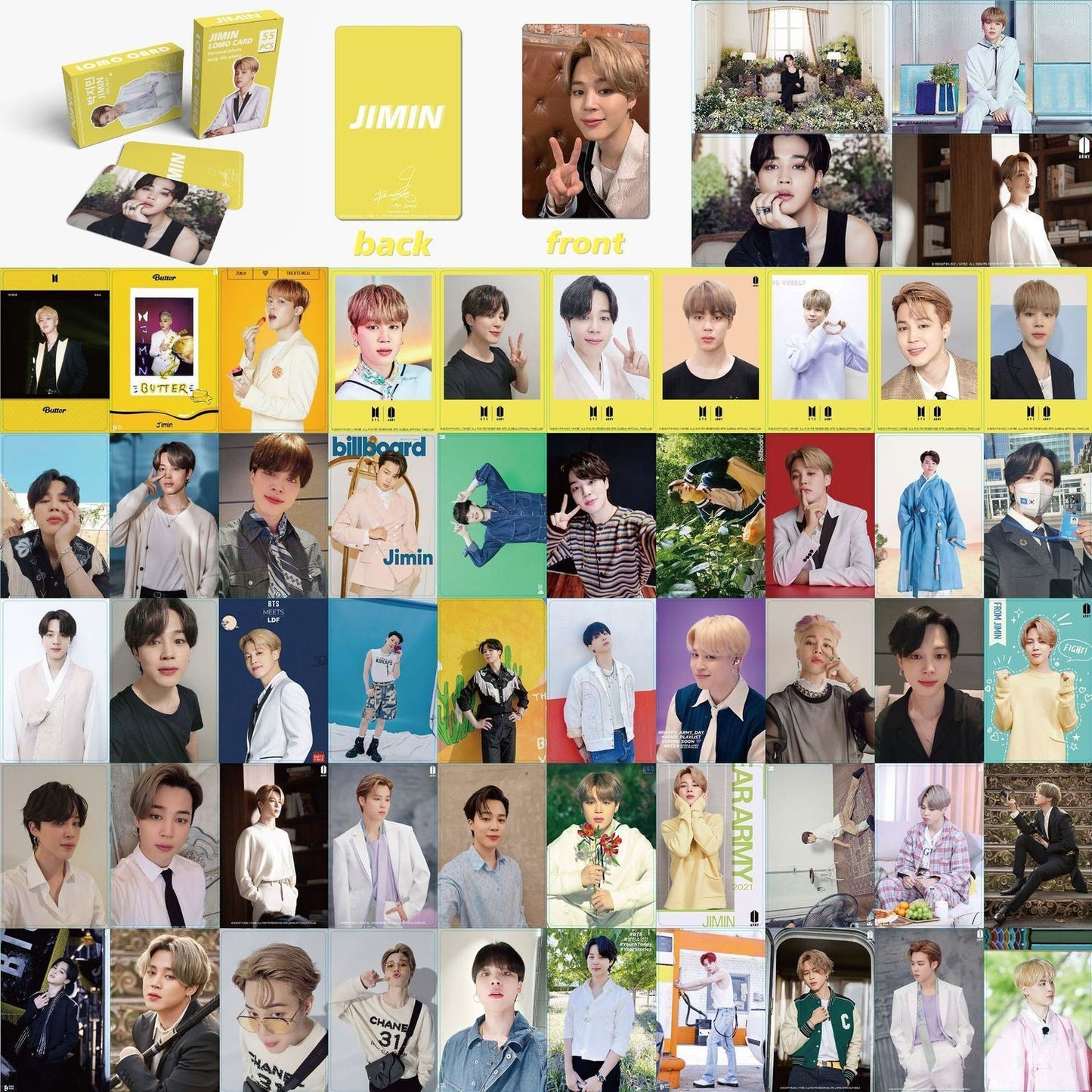 KITS C/ 55 PHOTOCARDS BTS - TODOS OS INTEGRANTES