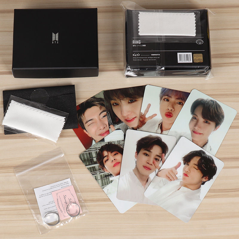 BOX WITH 2 BTS AND ARMY RINGS + 7 PHOTOCARDS SPEAK YOURSELF FINAL TOUR