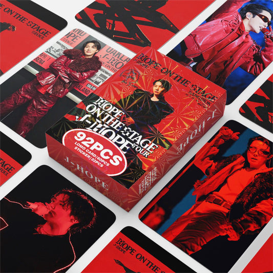 PHOTOCARDS + ADESIVOS JHOPE "HOPE ON THE STAGE" 92 PÇS