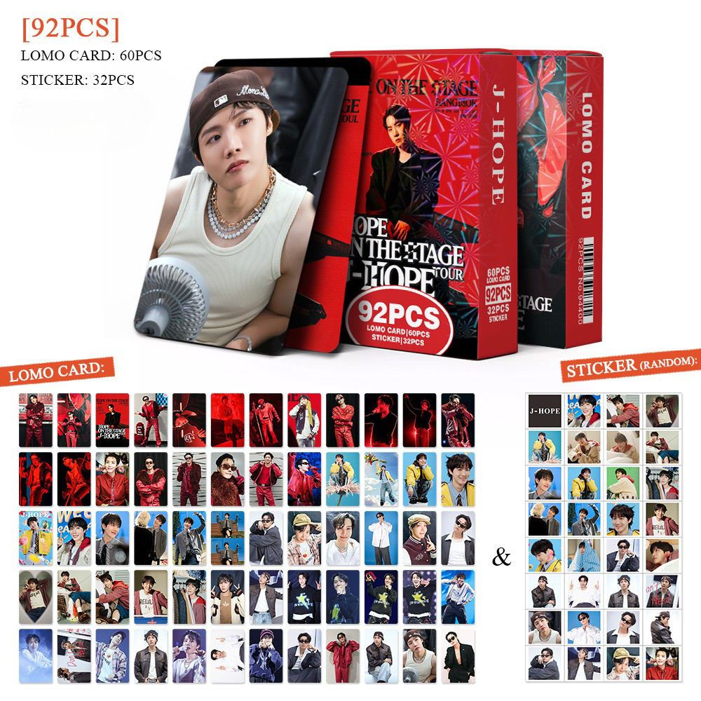 PHOTOCARDS + ADESIVOS JHOPE "HOPE ON THE STAGE" 92 PÇS