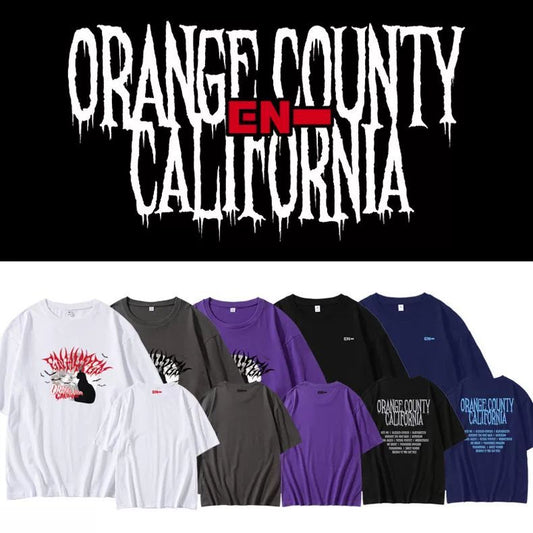CAMISETAS ENHYPEN ORANGE COUNTY 100% ALGODÃO