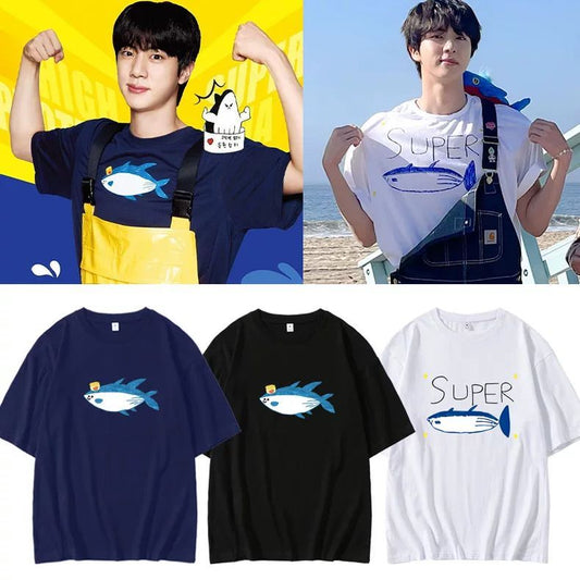 CAMISETA SUPER TUNA JIN BTS 100% ALGODÃO