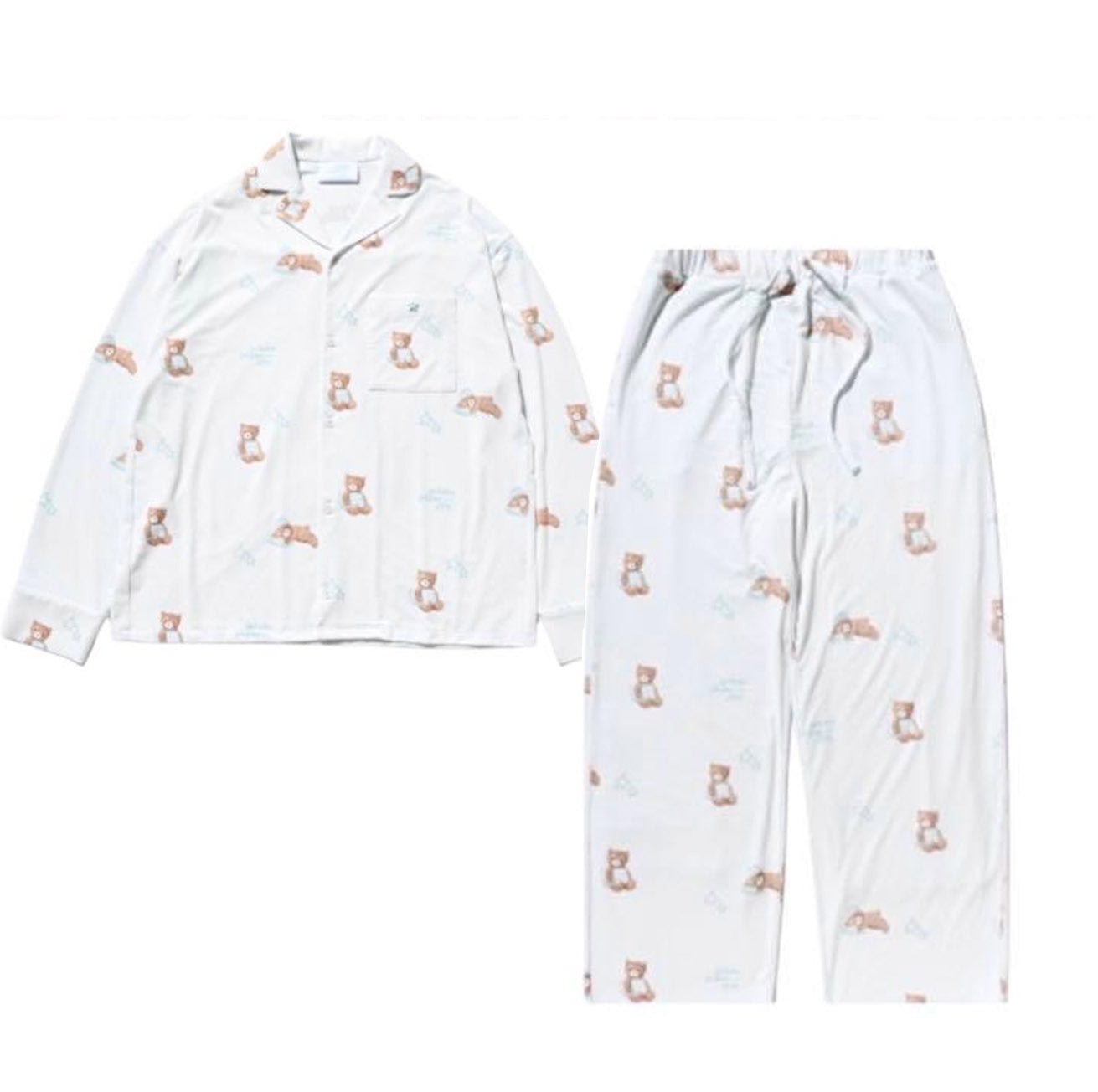 JIN BEAR PRINT PAJAMAS (Pink/Mint)