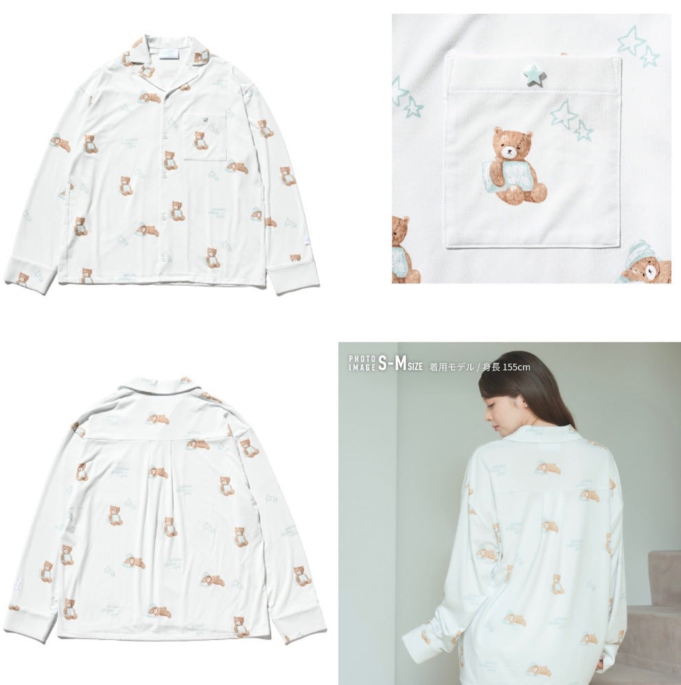 JIN BEAR PRINT PAJAMAS (Pink/Mint)