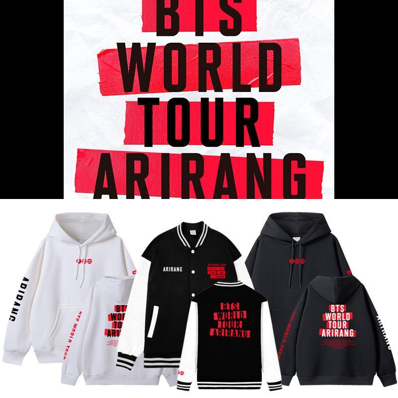 COLLEGE JACKET AND BTS TOUR 2026 SWEATSHIRT
