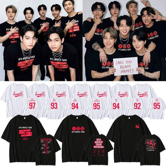 CAMISETAS BTS WORLD TOUR 2026 ARIRANG 100% ALGODÃO