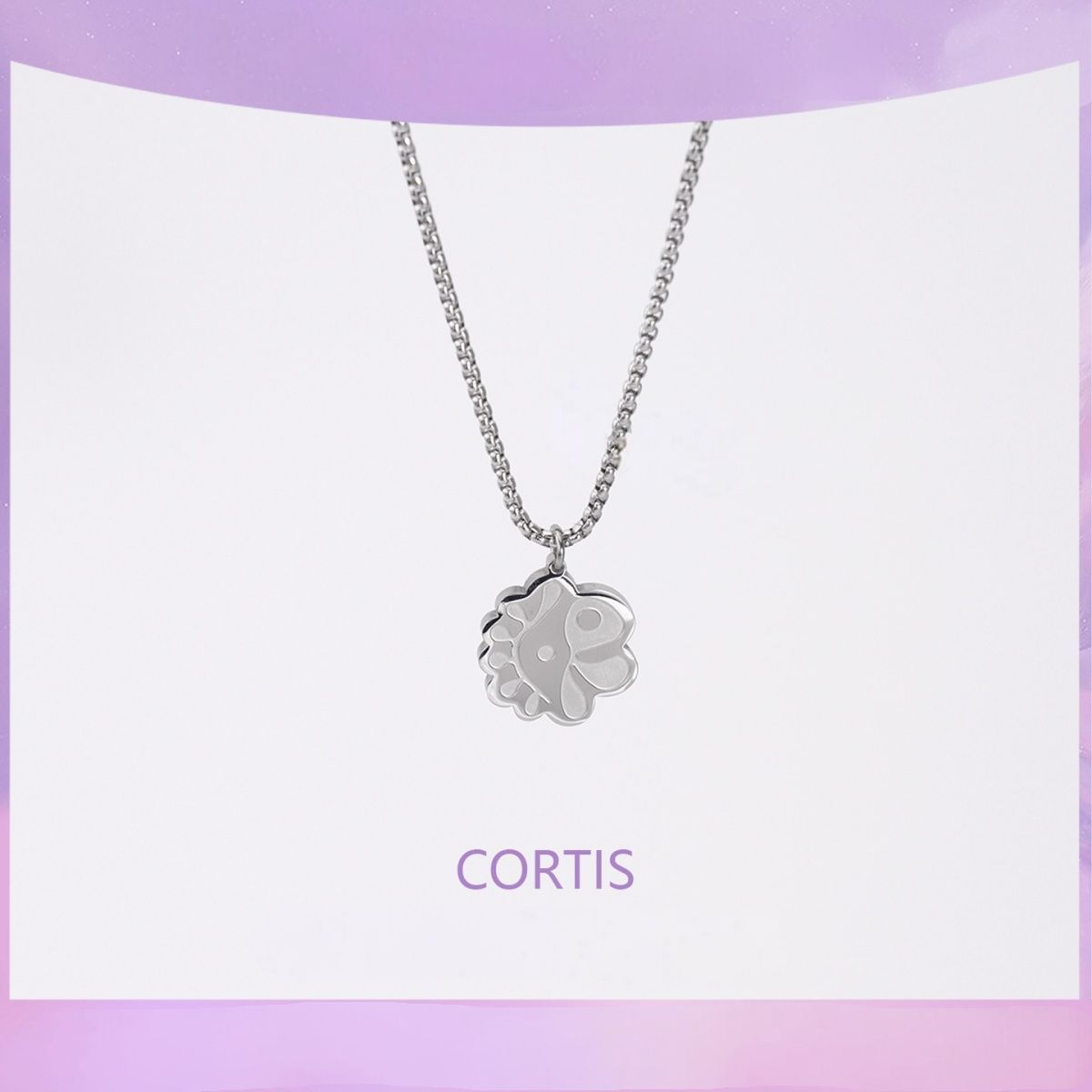 COLAR CORTIS EM AÇO INOXIDÁVEL+ 3 PHOTOCARDS SORTIDOS