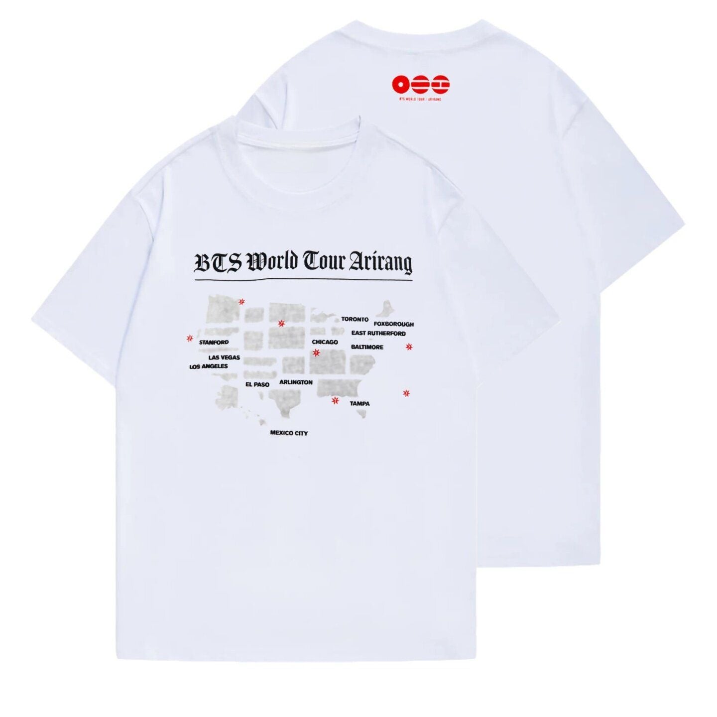 CAMISETA BTS WORLD TOUR ARIRANG 100% ALGODÃO – PLANET STORE