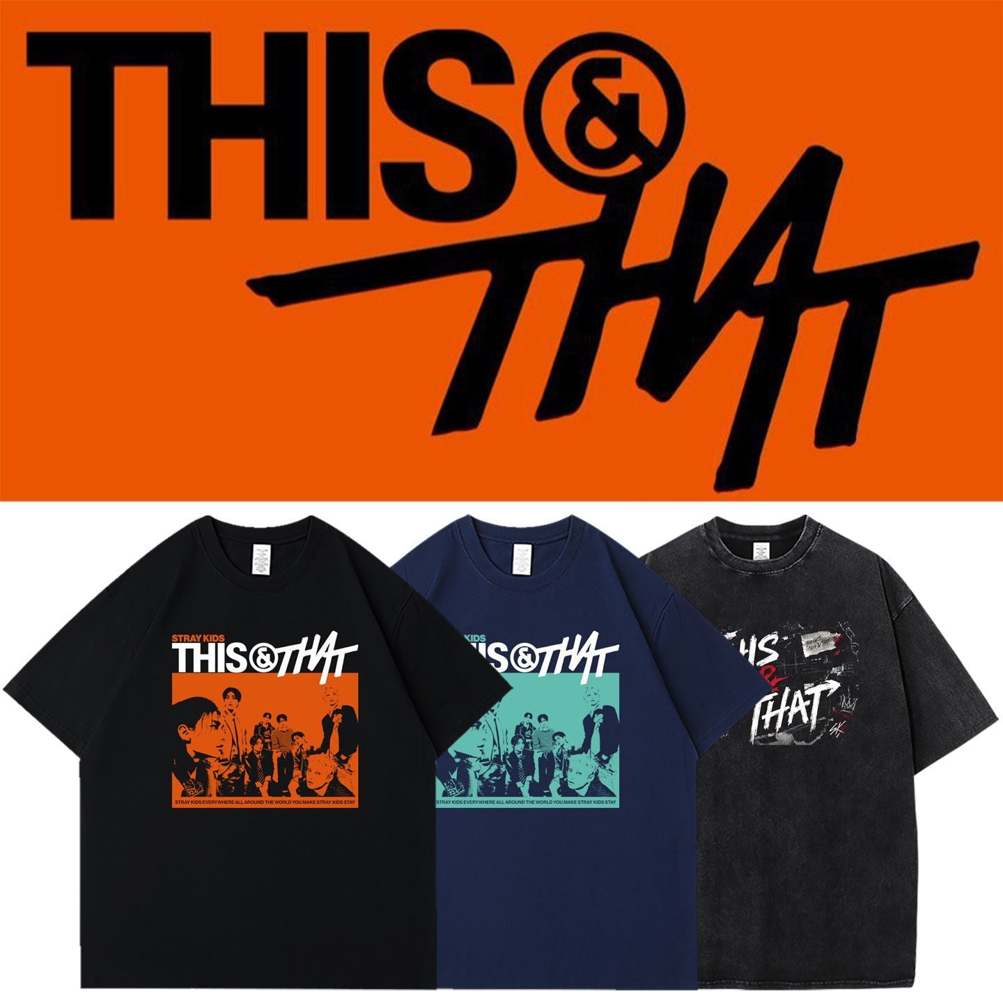 CAMISETAS STRAY KIDS THIS&THAT  100% ALGODÃO