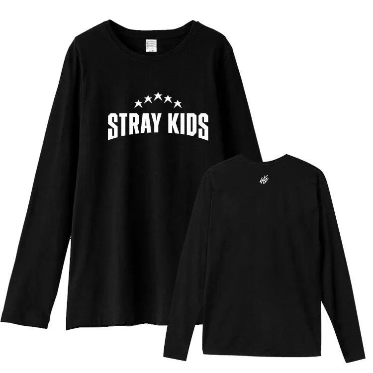 CAMISETA Y CAMISA MANGA LARGA STRAY KIDS 100% ALGODÓN