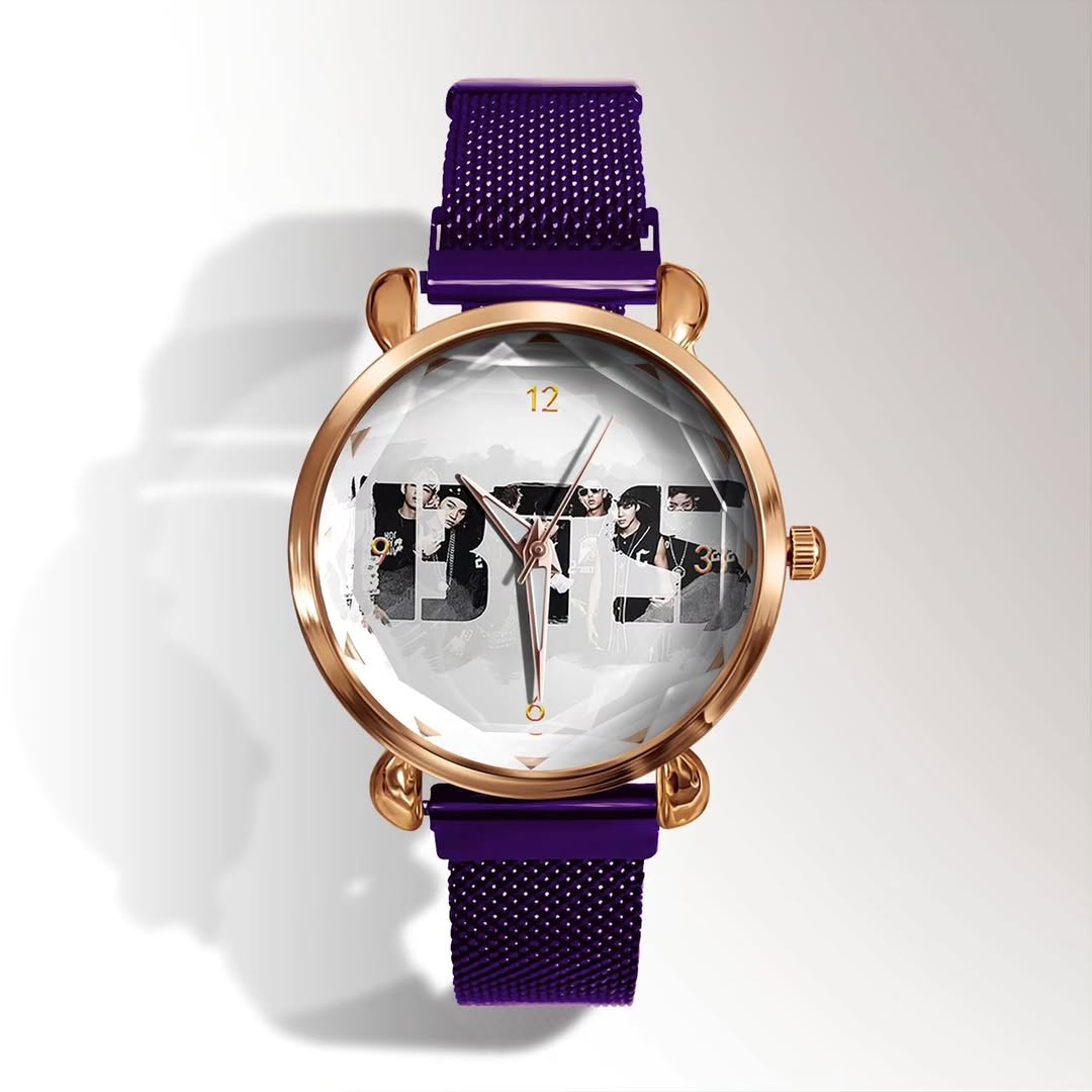 RELÓGIOS BTS C/ PULSEIRA EM AÇO INOX - VÁRIOS MODELOS!✨