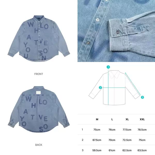 CAMISA JEANS BTS ARIRANG WORLD TOUR