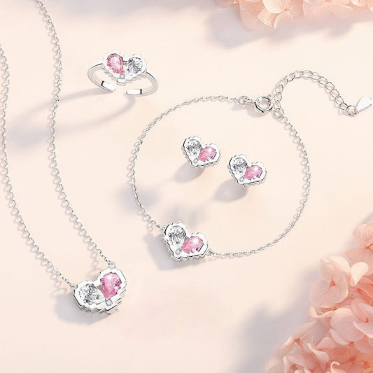 SWEET LOVE NECKLACE / BRACELET / EARRINGS / RING IN 925 SILVER