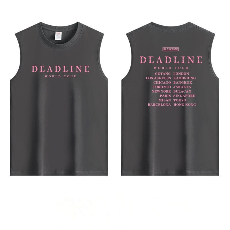 CAMISETA BLACKPINK DEADLINE TOUR 100% ALGODÃO ( em três cores)