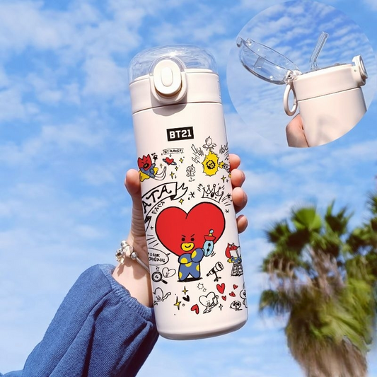 BT21 STAINLESS STEEL THERMAL BOTTLES 420 ML