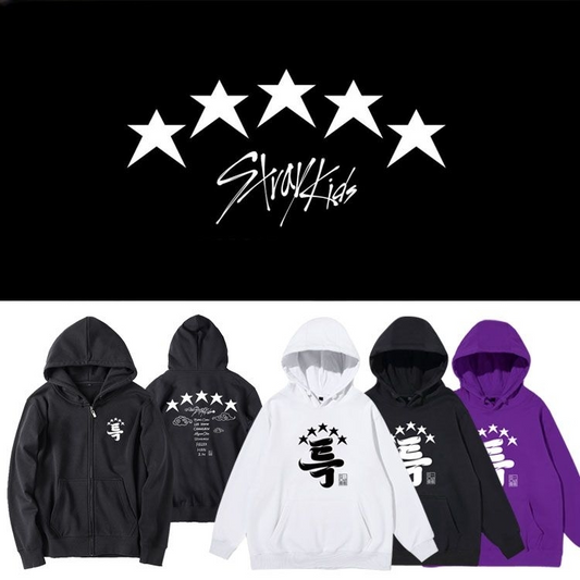 SUDADERAS DE 5 ESTRELLAS DE STRAY KIDS