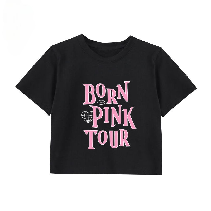 CROPPEDS BLACKPINK BORN PINK 100% ALGODÃO (preto e branco)