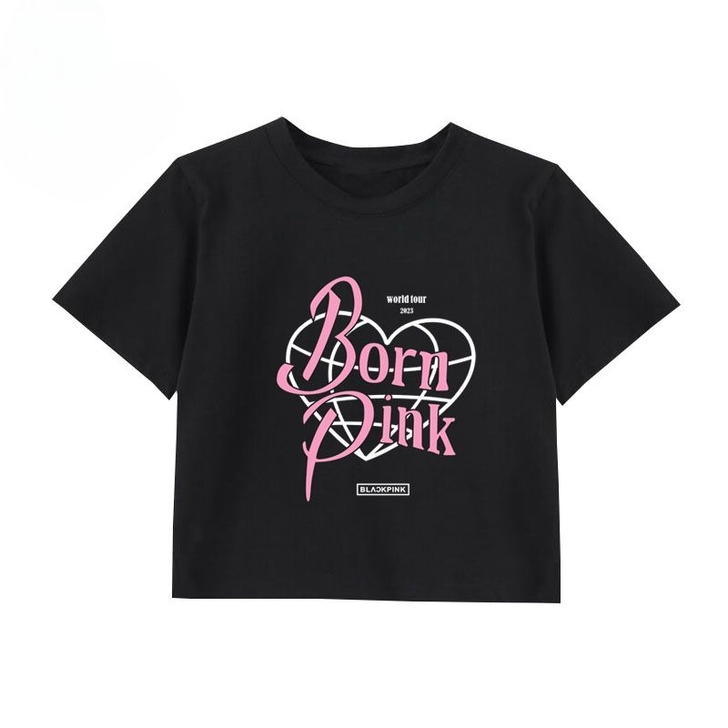 CROPPEDS BLACKPINK BORN PINK 100% ALGODÃO (preto e branco)