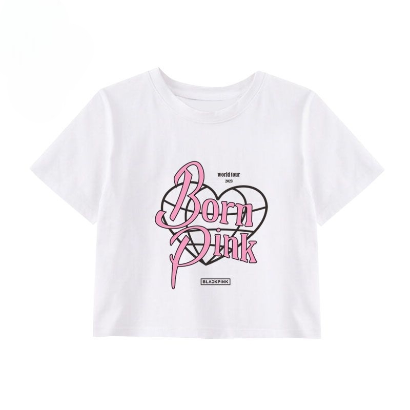 CROPPEDS BLACKPINK BORN PINK 100% ALGODÃO (preto e branco)