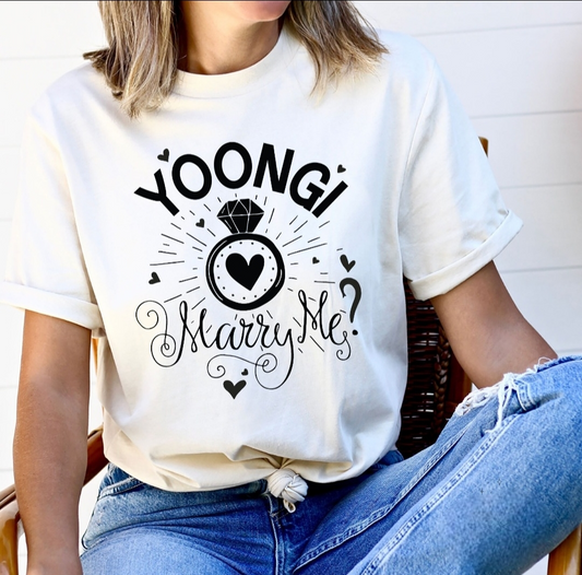 "Yoongi Marry Me" T-SHIRT 100% COTTON 