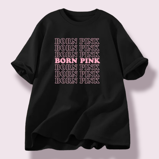 BLACKPINK BORN PINK T-SHIRT 100% COTTON (black and white)