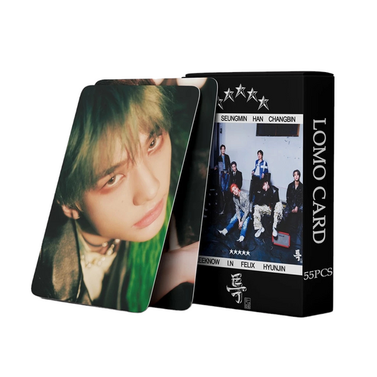 KIT CON 55 FOTOCARDS STRAY KIDS 5 ESTRELLAS