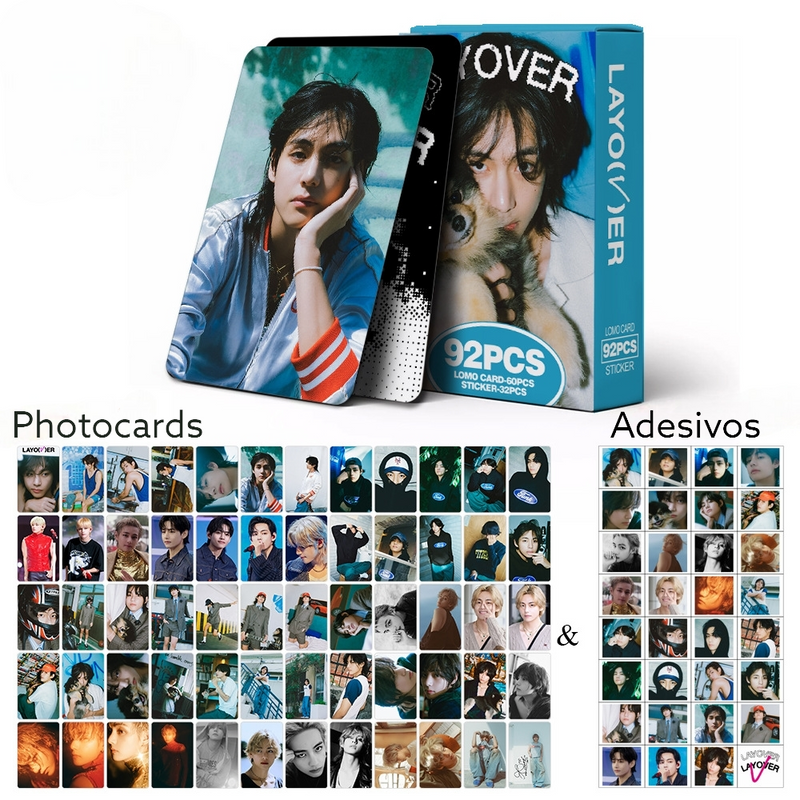 KITS 92 PCS (60 PHOTOCARDS + 32 STICKERS) V LAYO(V)ER