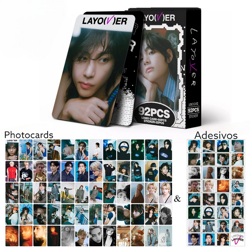 KITS 92 PÇS (60 PHOTOCARDS + 32 ADESIVOS) V LAYO(V)ER