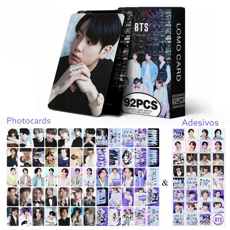 KIT 92 PÇS (60 PHOTOCARDS + 32 ADESIVOS) BTS FESTA 2023