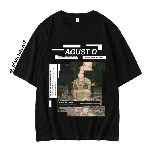 SUGA D'DAY AGUST D T-SHIRT 100% COTTON 